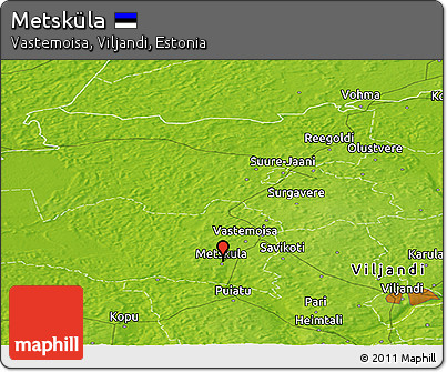Physical Panoramic Map of Metsküla