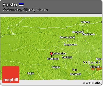 Physical Panoramic Map of Paistu
