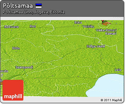 Physical Panoramic Map of Põltsamaa