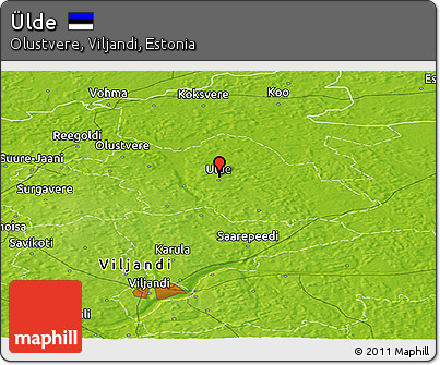 Physical Panoramic Map of Ülde