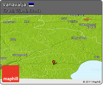 Physical Panoramic Map of Vanavälja