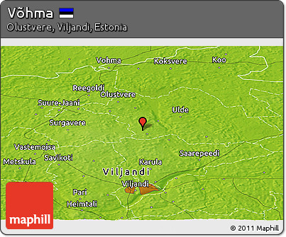 Physical Panoramic Map of Võhma