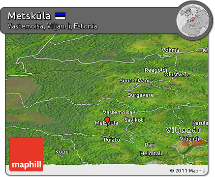 Satellite Panoramic Map of Metsküla