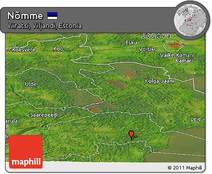 Satellite Panoramic Map of Nõmme