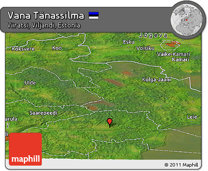 Satellite Panoramic Map of Vana Tänassilma