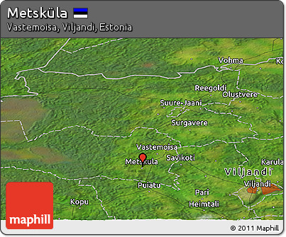 Satellite Panoramic Map of Metsküla