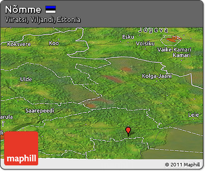 Satellite Panoramic Map of Nõmme