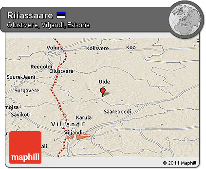 Shaded Relief Panoramic Map of Riiassaare