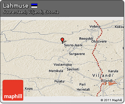 Shaded Relief Panoramic Map of Lahmuse