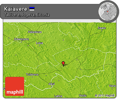 Physical 3D Map of Kaiavere