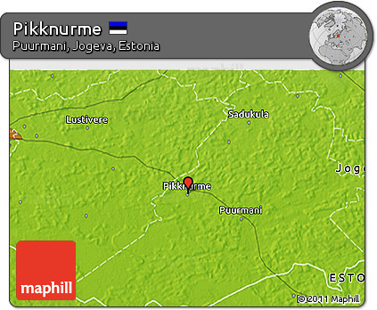 Physical 3D Map of Pikknurme
