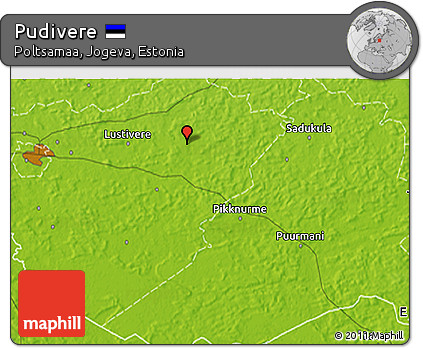 Physical 3D Map of Pudivere