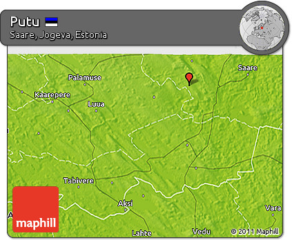 Physical 3D Map of Putu