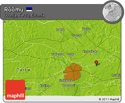 Physical 3D Map of Rõõmu