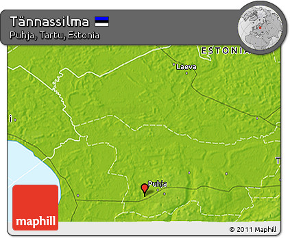 Physical 3D Map of Tännassilma