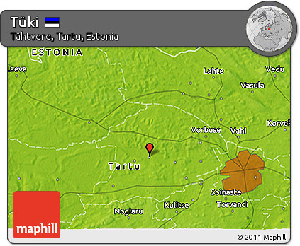 Physical 3D Map of Tüki