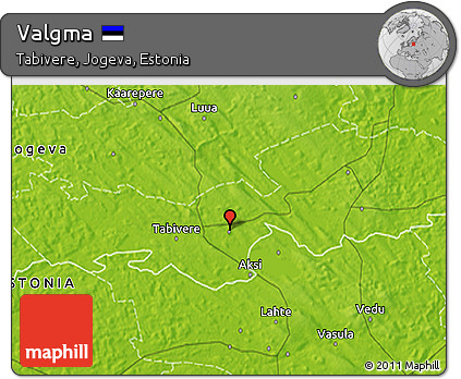 Physical 3D Map of Valgma