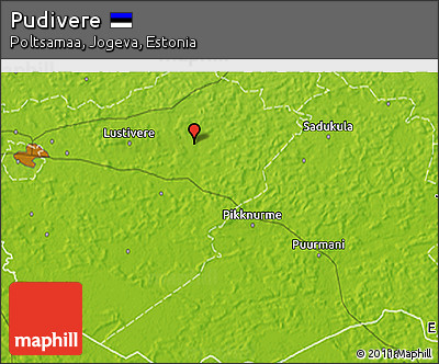 Physical 3D Map of Pudivere