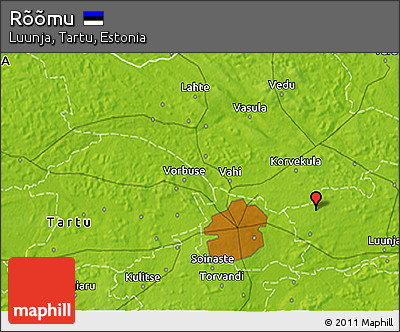 Physical 3D Map of Rõõmu