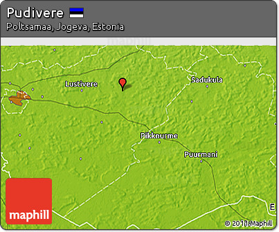 Physical 3D Map of Pudivere