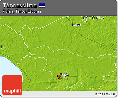 Physical 3D Map of Tännassilma