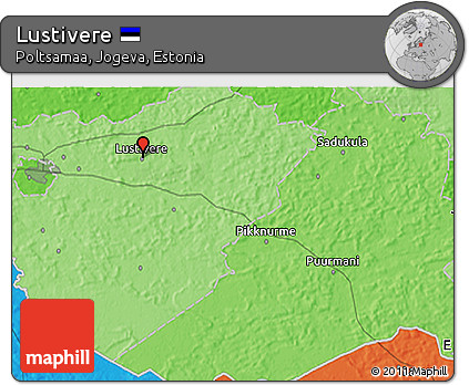 Political 3D Map of Lustivere