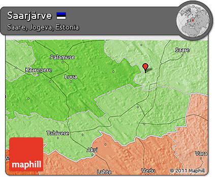 Political 3D Map of Saarjärve