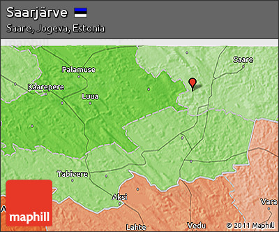 Political 3D Map of Saarjärve
