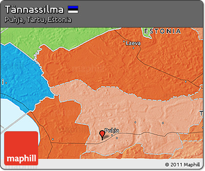 Political 3D Map of Tännassilma