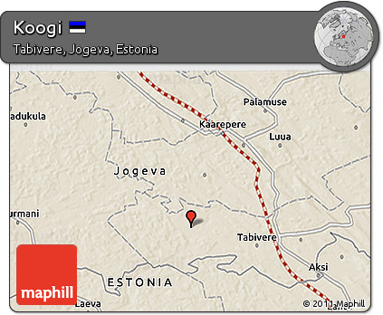 Shaded Relief 3D Map of Koogi