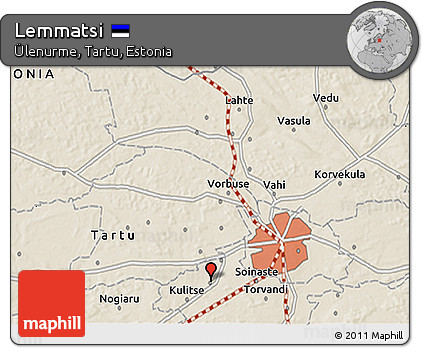 Shaded Relief 3D Map of Lemmatsi