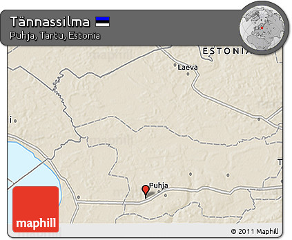 Shaded Relief 3D Map of Tännassilma