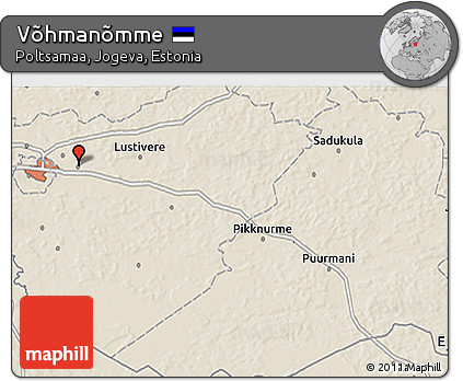 Shaded Relief 3D Map of Võhmanõmme