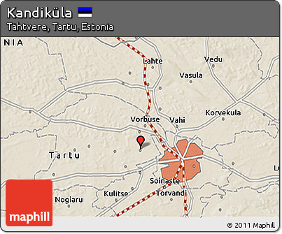 Shaded Relief 3D Map of Kandiküla