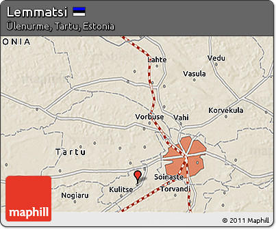 Shaded Relief 3D Map of Lemmatsi
