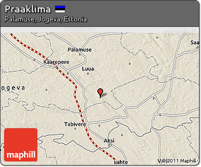 Shaded Relief 3D Map of Praaklima