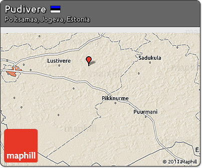 Shaded Relief 3D Map of Pudivere