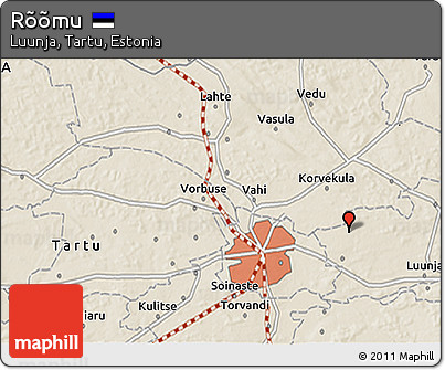 Shaded Relief 3D Map of Rõõmu