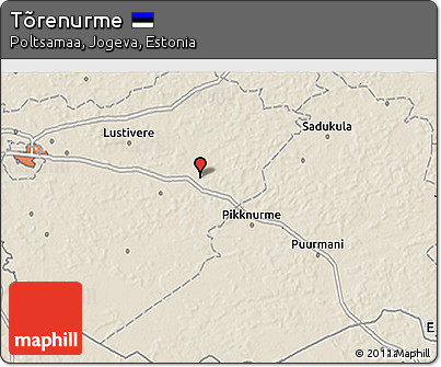 Shaded Relief 3D Map of Tõrenurme