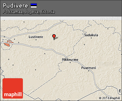 Shaded Relief 3D Map of Pudivere