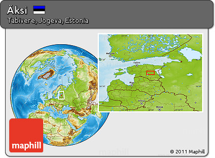 Physical Location Map of Äksi