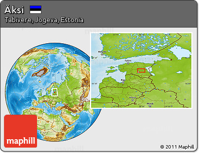 Physical Location Map of Äksi
