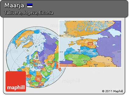 Political Location Map of Maarja
