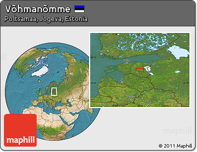 Satellite Location Map of Võhmanõmme