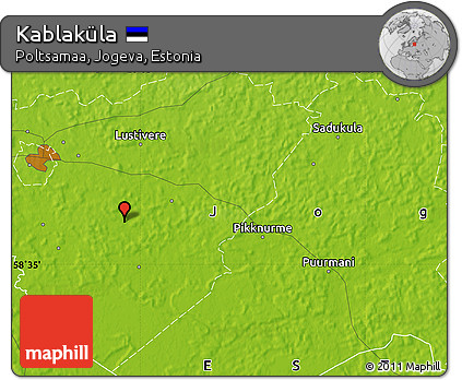 Physical Map of Kablaküla