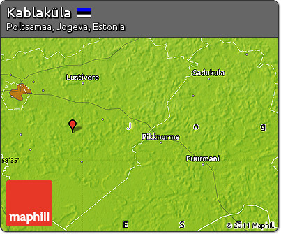 Physical Map of Kablaküla