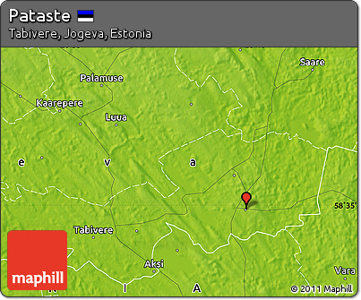 Physical Map of Pataste