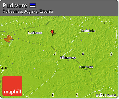 Physical Map of Pudivere