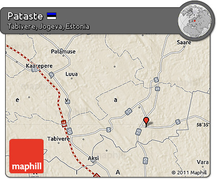 Shaded Relief Map of Pataste