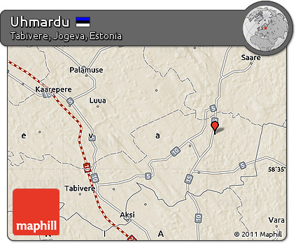 Shaded Relief Map of Uhmardu